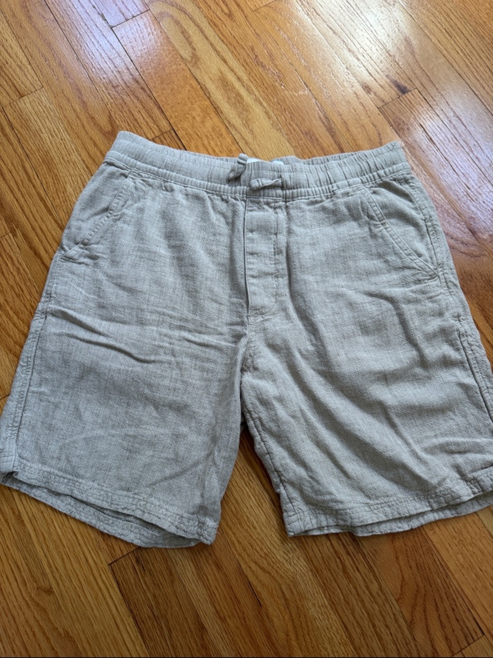 abercrombie kids linen Drawstring Casual Shorts